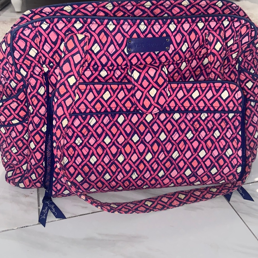 Vera Bradley diaper bag hardly ever used. Pink and blue.